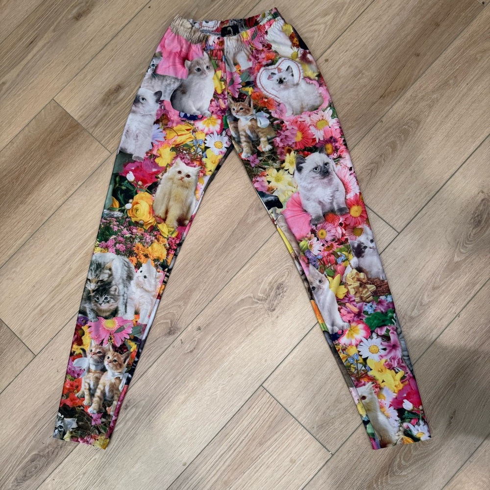 Colorful Cat Print Leggings
